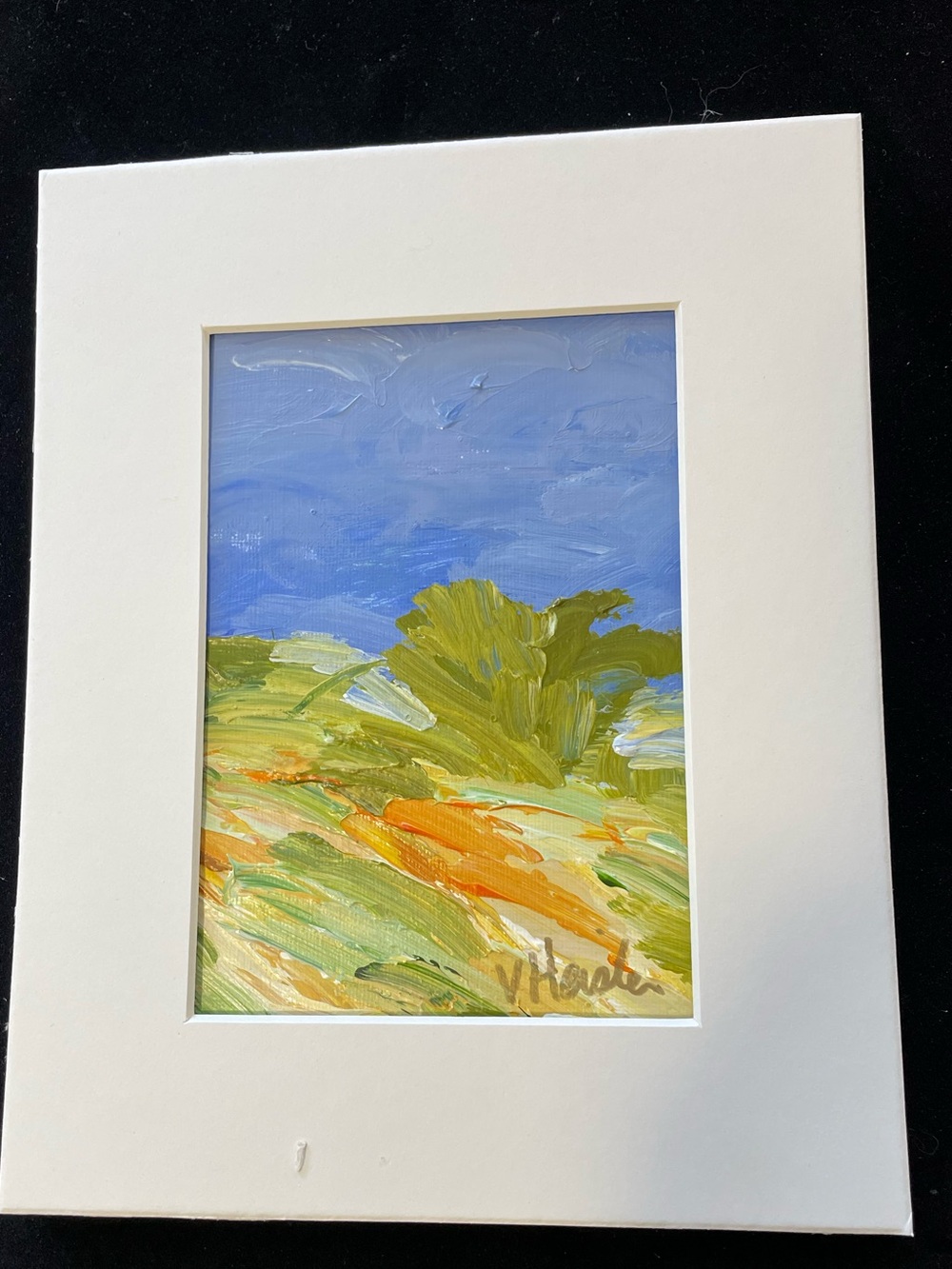 Nature Walk ”An Original Acrylic Painting On Paper Matted  5"x7"